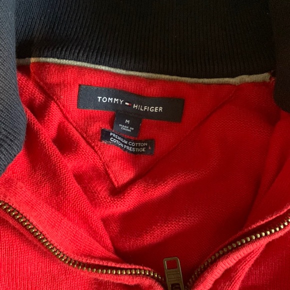 Tommy Hilfiger Quarter Zip Sweater Size M - Picture 2 of 4